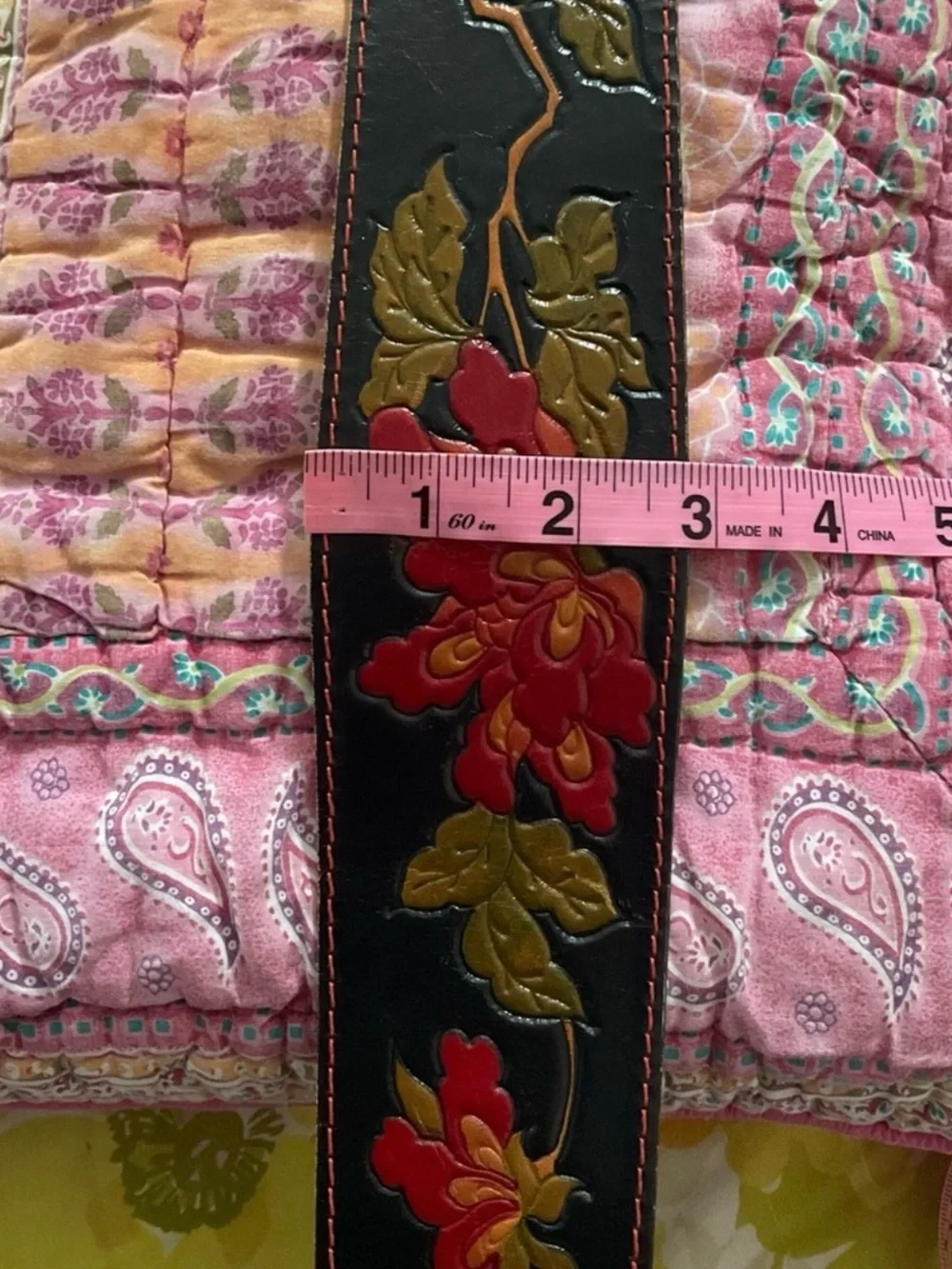 Vintage Hand Tooled Graduating Leather Belt (Cordoba-Spain)